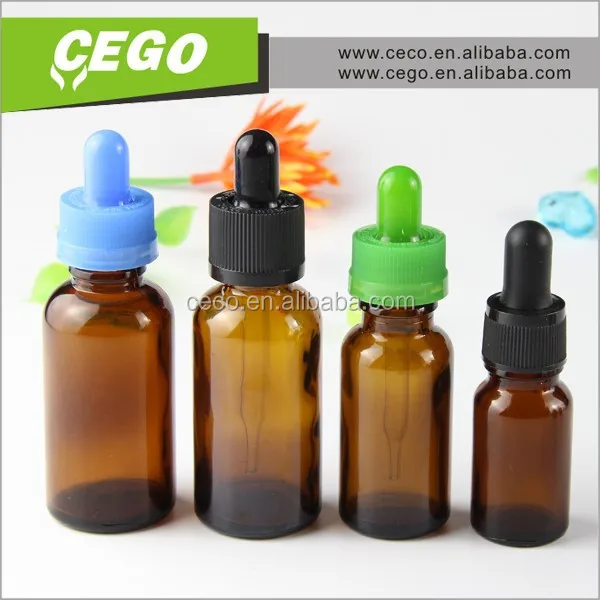 In stock! trade assurance 30 ml amber essential oil glass bottle with dropper and aluminium gold cap