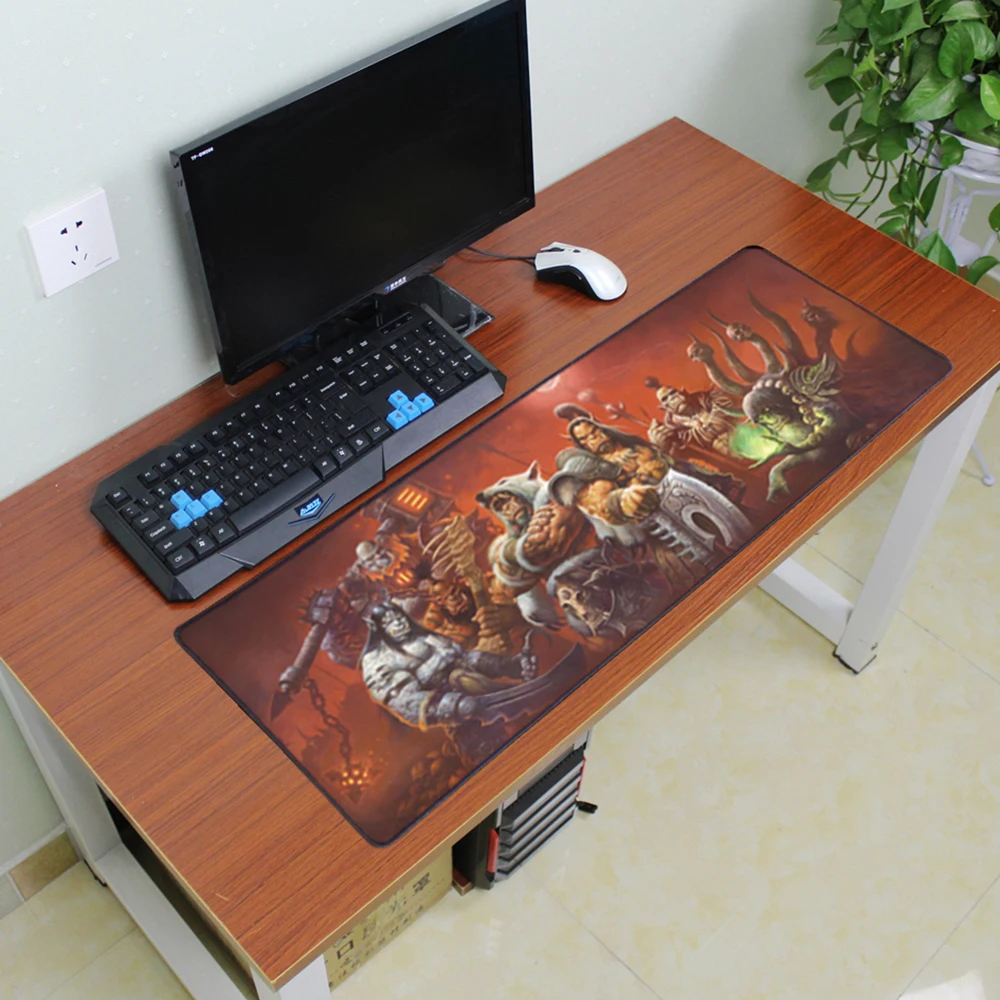 900x300 мм World Of Warcraft Gaming Mouse Pad блокировки край коврик для мыши нескользящая Коврик Ноутбука