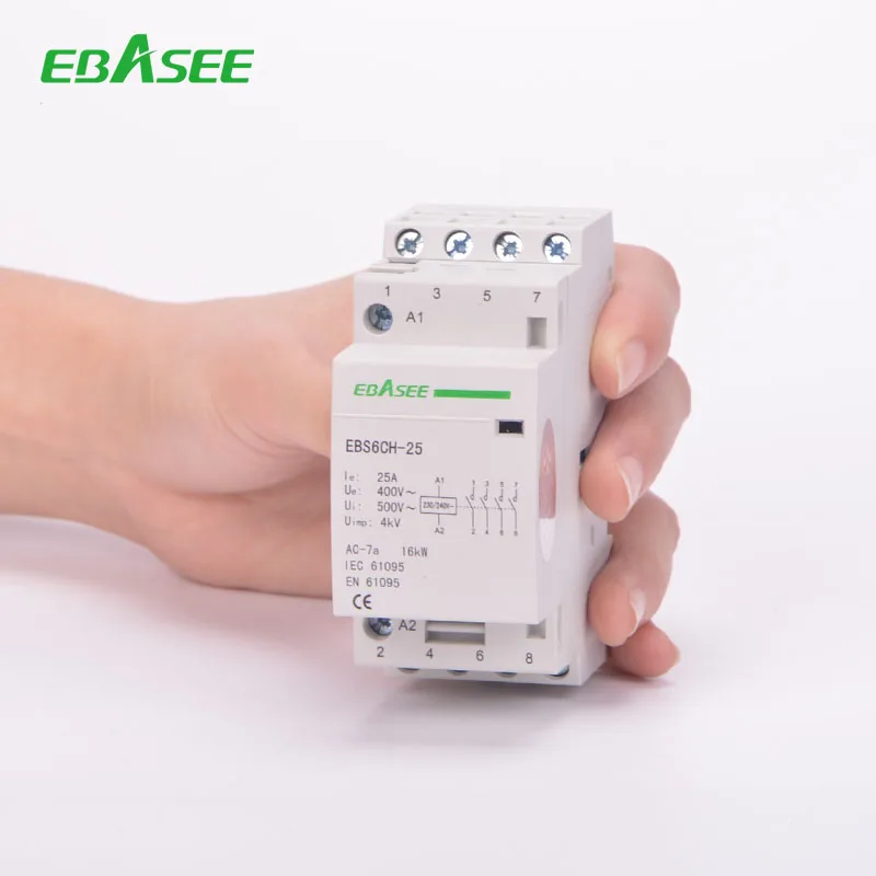 EBS6CH Modular din rail 25A 40A 63A ac household usage contactor 2NO 2NC