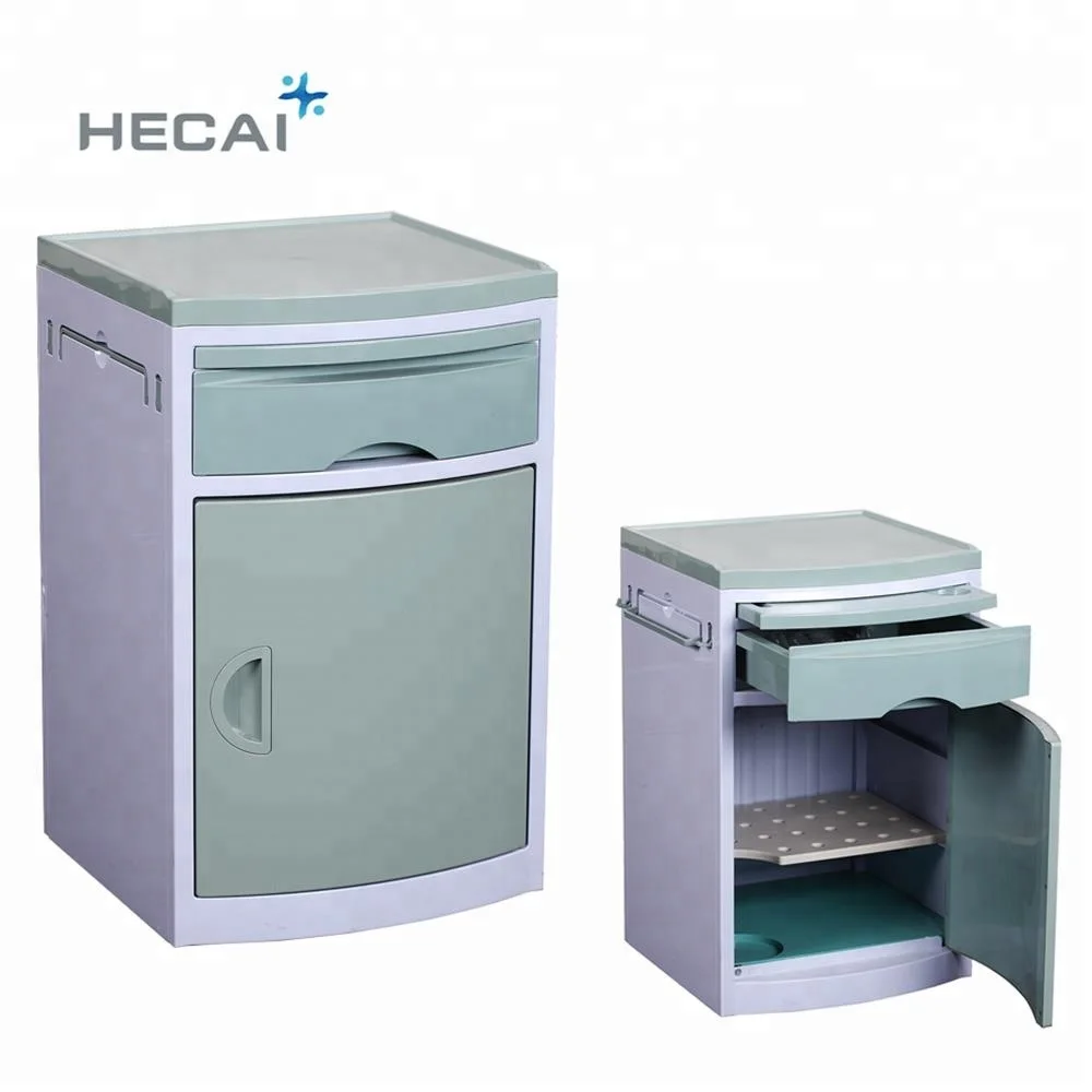 2018 hot sale abs bedside cabinet hospital bed table with drawer for patient