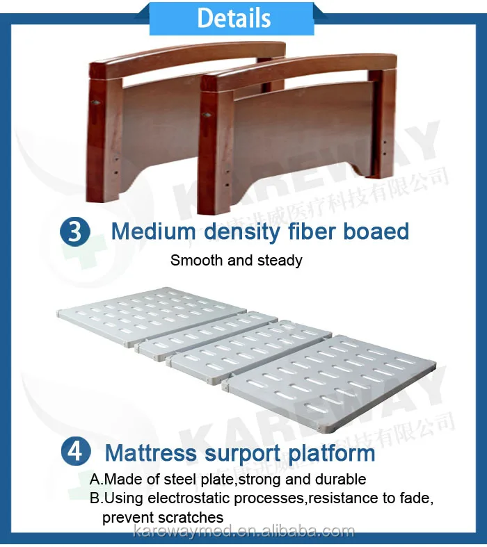 Home Care 3 Functions Hospital Electric Beds for The Elderly Metal and Wood KJW-HD353 200KGS Wooden Onsite Training