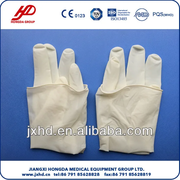 
 Стерильные латексные хирургические перчатки без порошка  