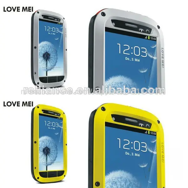 гориллы стекла металлический водонепроницаемый фантазии сотовый телефон случаях для sansung галактики s3