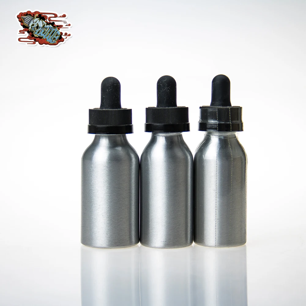 HD 30ml 50ml 60ml 100ml 120ml essential oil amber metal dropper bottle with black child safe cap