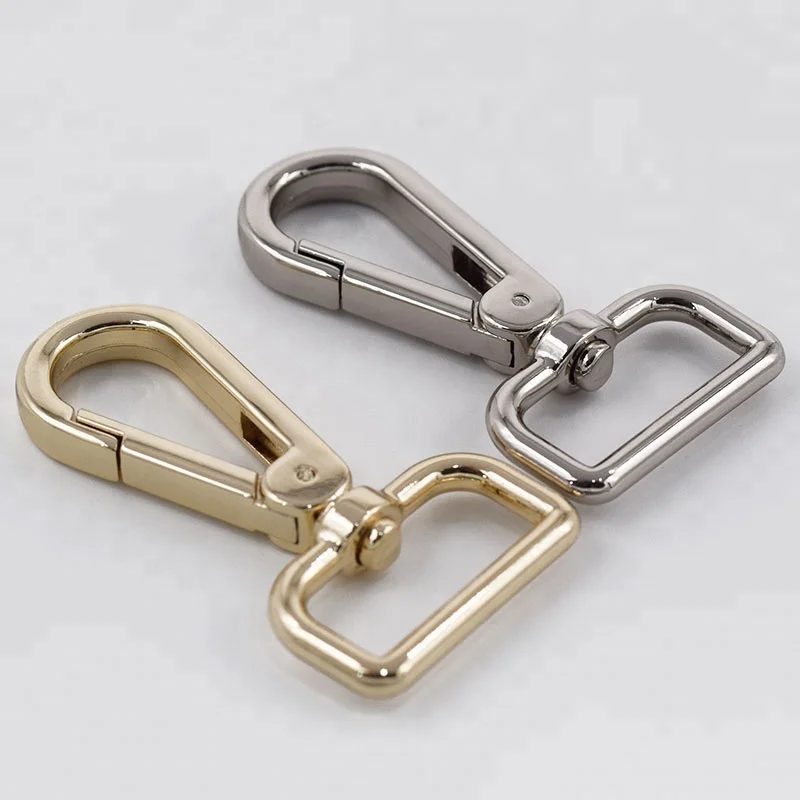 1 Inch Metal Buckle Guangzhou Manufacture Bag Parts Fitting Metal Snap D Ring Hook For Sling Bag