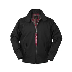 Custom cotton/polyester classic retro vintage mens harington bomber jacket