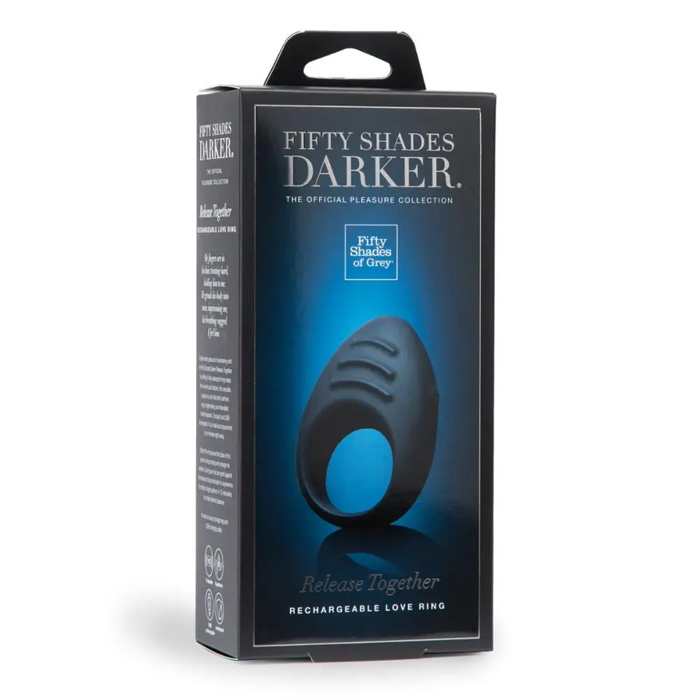 Plastic penis sex toys toy men Fifty Shades Darker Release Together USB Rechargeable male g-spot rings vibrating Cock Ring