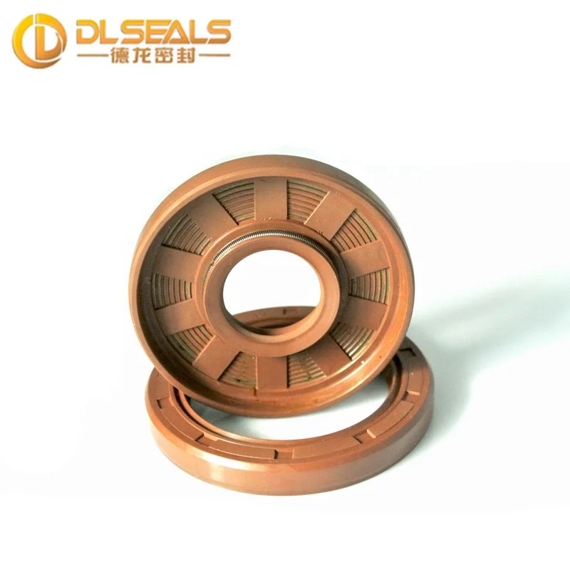 DLseals factory 22x36x8mm rubber oil seals  FKM brown rubber + metal double lips TC oil seal