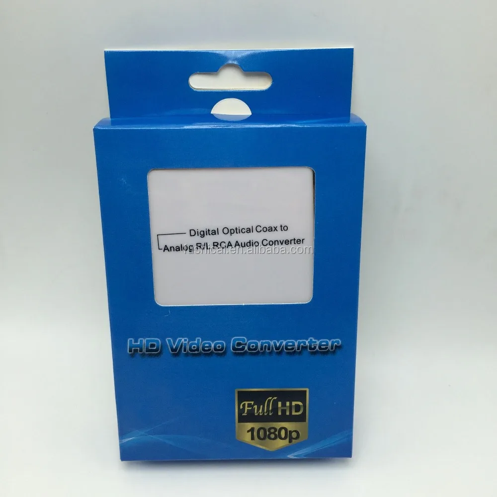 Digital Optical Coax to Analog R/L RCA Audio Converter