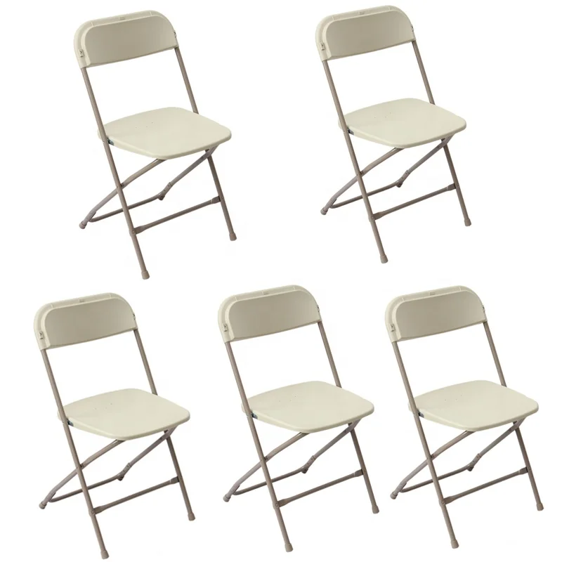 5-Pack Hot Sale Brown Plastic Folding Chair Outdoor Use Perfect for Any Indoor and Outdoor Events like Banquet Wedding Party