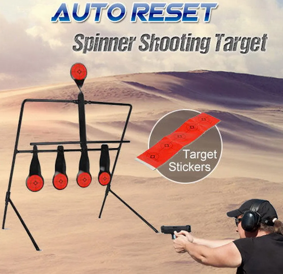 
Auto Reset Spinner Shooting Target Metal Plinking Spinning Hunting Air Gun Rifle 