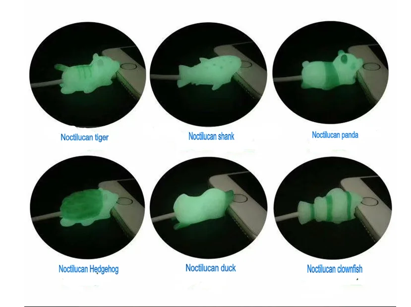 
Noctilucan Animal Cable Bite for Phone Cable Cord Protector 