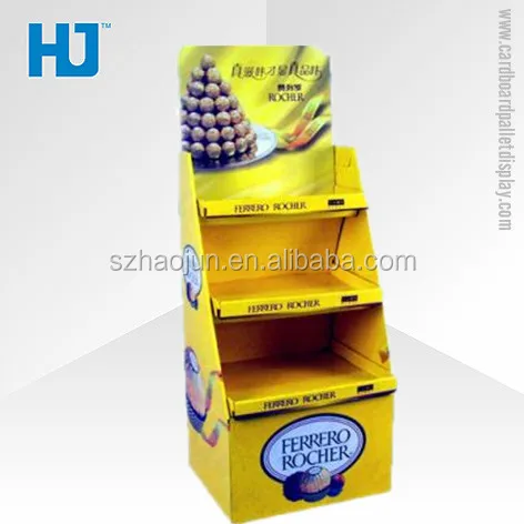 POS картона ferrero rocher шоколадные конфеты стенды для супермаркетные промоакционные стеллажи выставки товаров паллета бумаги полки дисплея