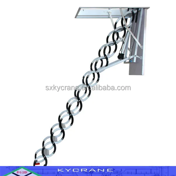 
Electric remote control aluminum loft ladder folding attic stairs 