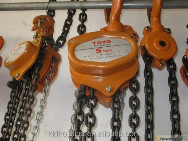 Construction or Marine Used Kyoto Vital Harga Manual Hand Chain Block 1 1.5 2 5 10 3 ton Chain Pulley Block