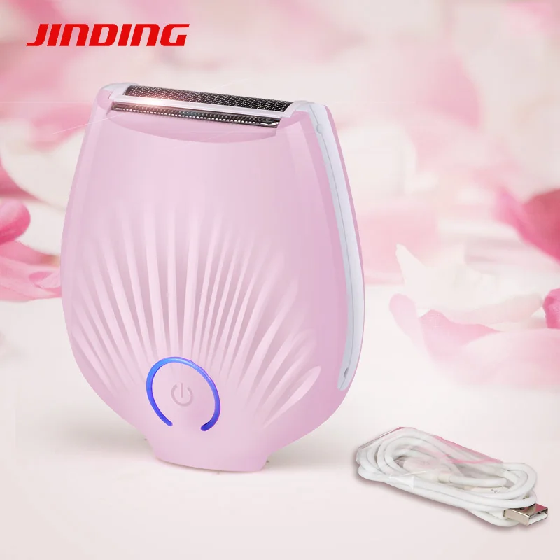 Женское устройство для безболезненного удаления волос на лице, верхней части губ, подбородка, ног и подмышек, водонепроницаемая электрическая бритва, триммер для бикини