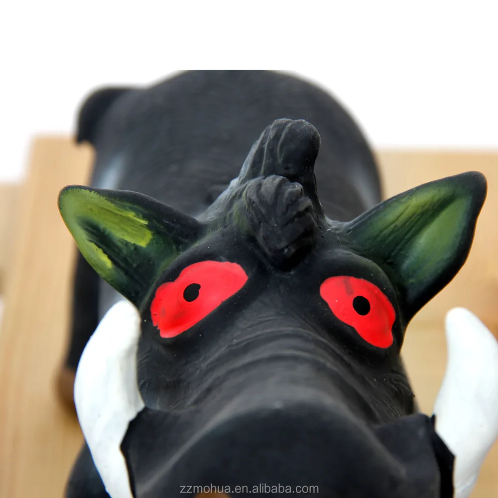 Wild Boar Dog Toy for Aggressive Chewers Funny Latex Rubber Squeeze Grunting Pig Sound Play  Squeaky Pig Dog Toys