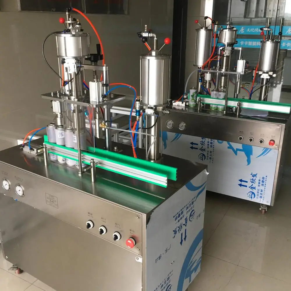 Полуавтоматическая машина для розлива аэрозоля оборудование производства освежителя воздуха дезодорант