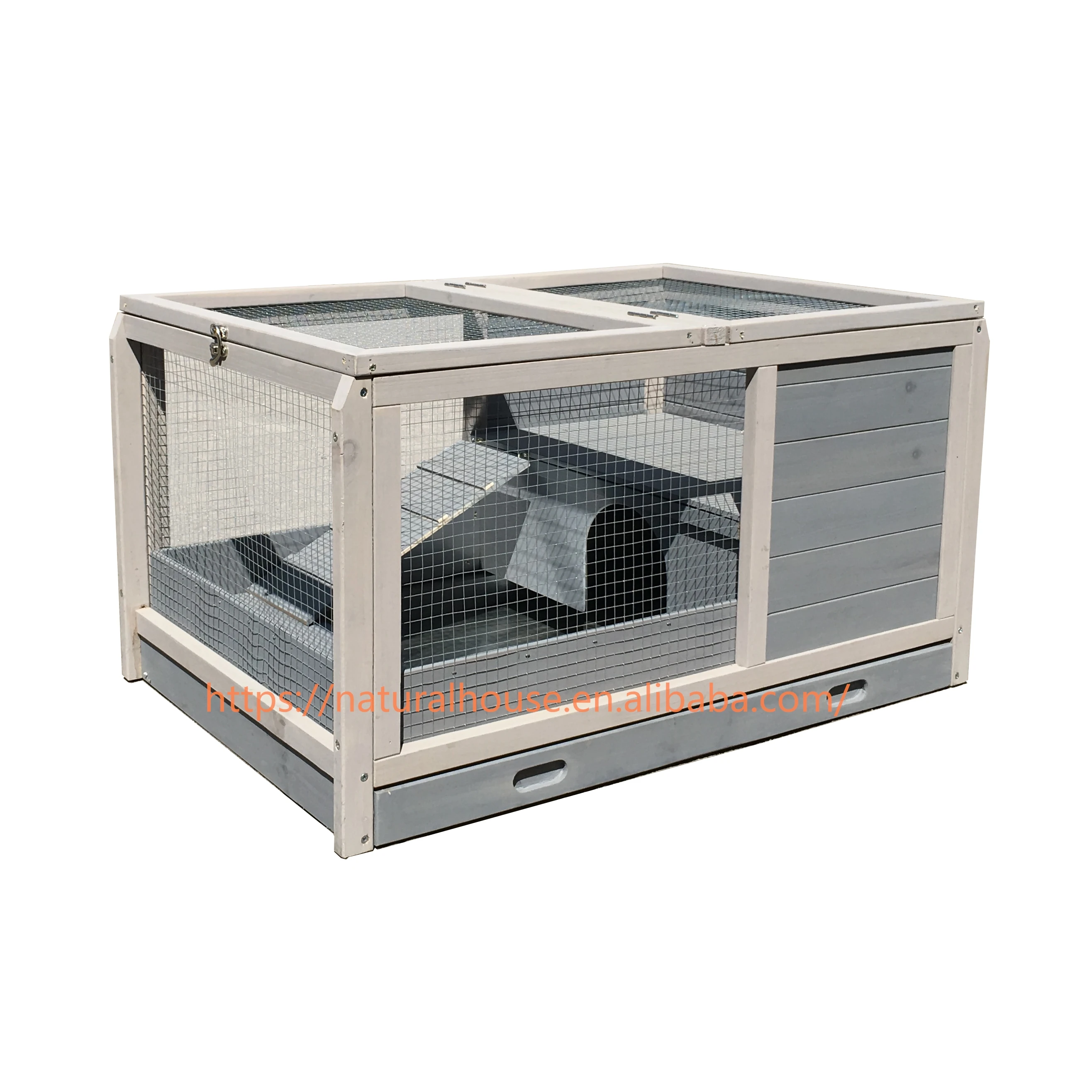 Easy assemble wooden rabbit hutch house