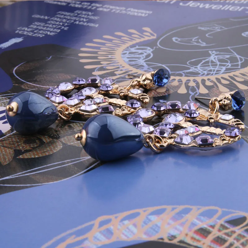 
Drop Earrings for Woman Charm Big Earring Zine Alloy Brand Rhinestone pearl Large Brinco Ear Christmas Oorbellen 