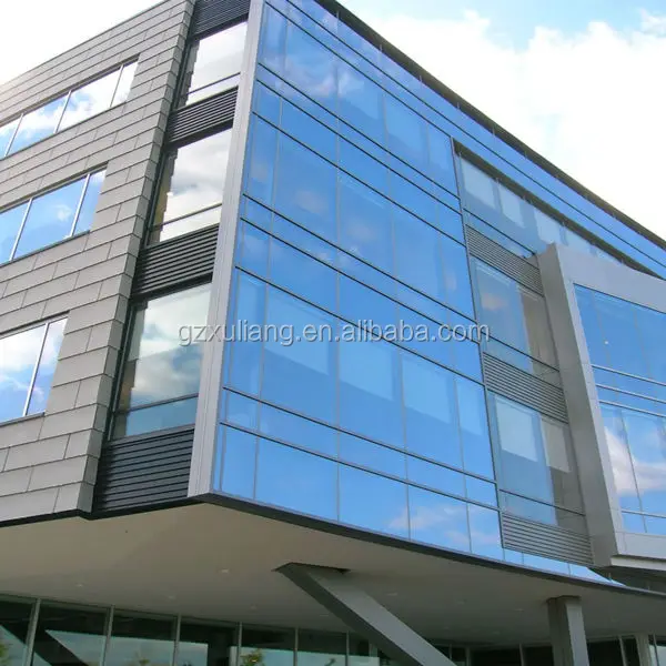 Building Exterior System Glazed Thermal Aluminium Glass Curtain Wall Price