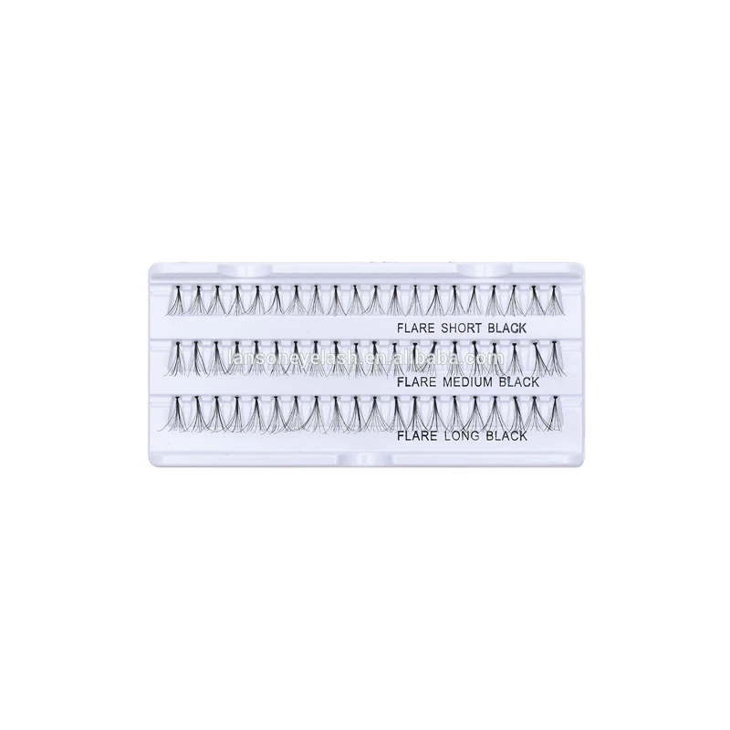 dollylash own brand OEM service flare cluster volume false eyelashes for eyelash extensions