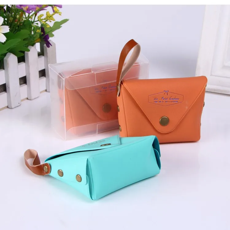 Macarons Kids PVC Mini Coin Purse with handle