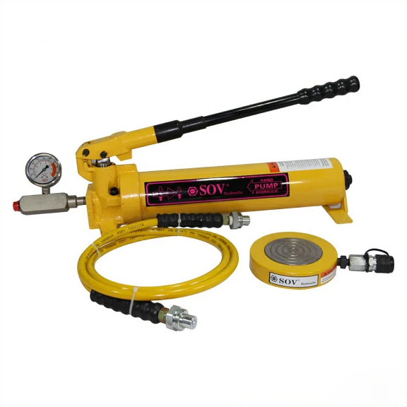 Portable steel single action  2  speed 700Bar  hydraulic hand pump