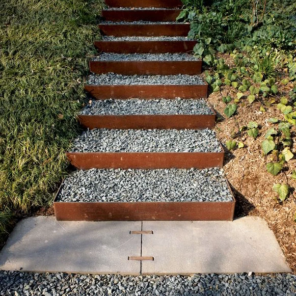 Corten Steel Steps weathering steel stairs