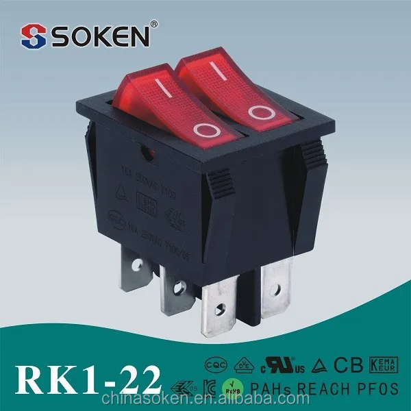 Soken 250VAC 16A T85 перекидной переключатель