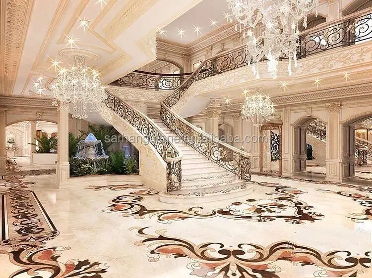 Дизайн медальона для пола в отеле и вилле