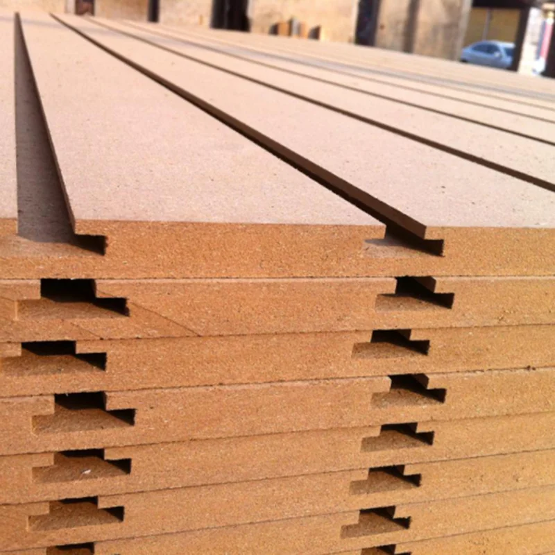 15slots 1220*2440*18mm low MOQ slatwall panel /groove wall board for good shelf displaying