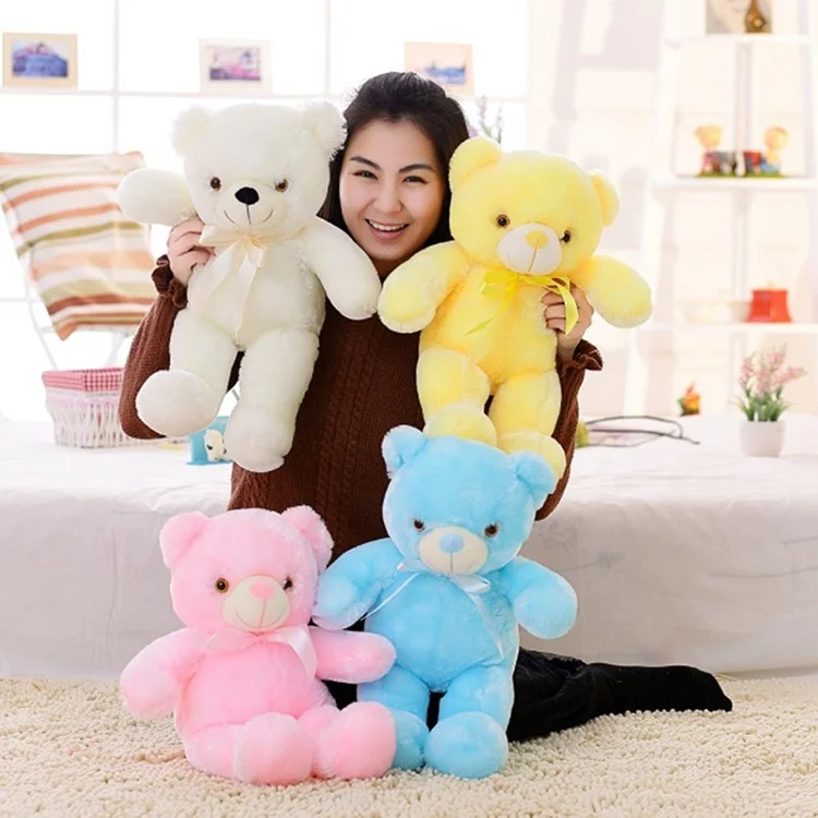 Factory Direct Sale Led Teddy Bear 50cm Plush Toy 30cm 75cm LED Light Up Teddy Bear