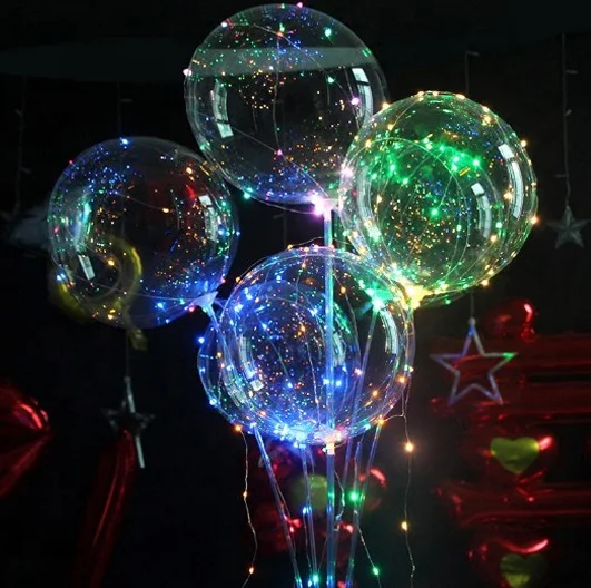Led BoBo Balloons Flashing lights 18inches Air Balloons For Party Decoration