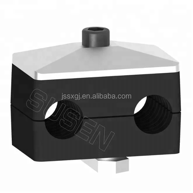 Plastic twin pipe clamp with rail nut/hydraulic marine pipe clamp