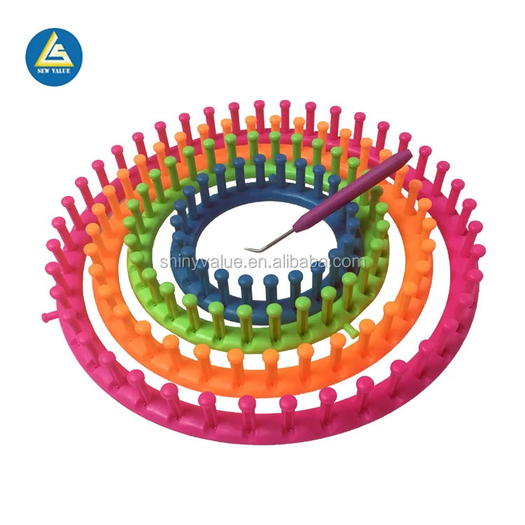 4pcs round plastic circular quick hand tools scarf knitting ring tools set loom knitting for DIY