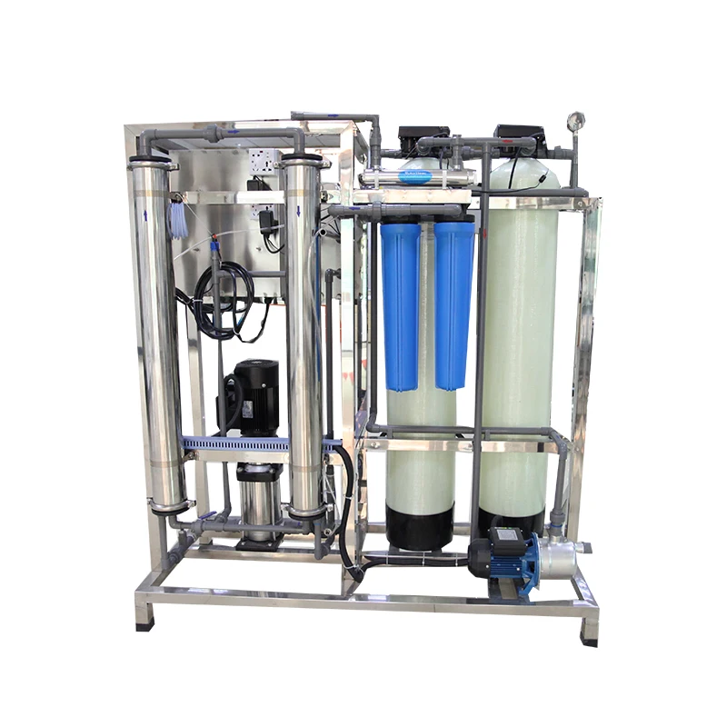 Factory Reverse Osmosis Sachet Water Plant 0.5T/L Manual Flush RO Water Desalination Treatment Machine