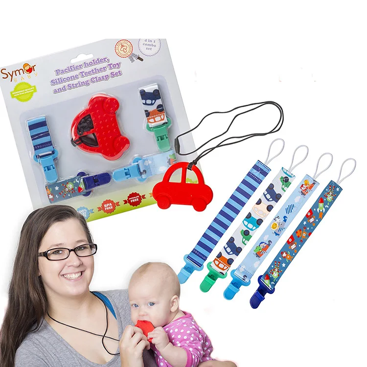 Customized color baby clip silicone soother safety pacifier