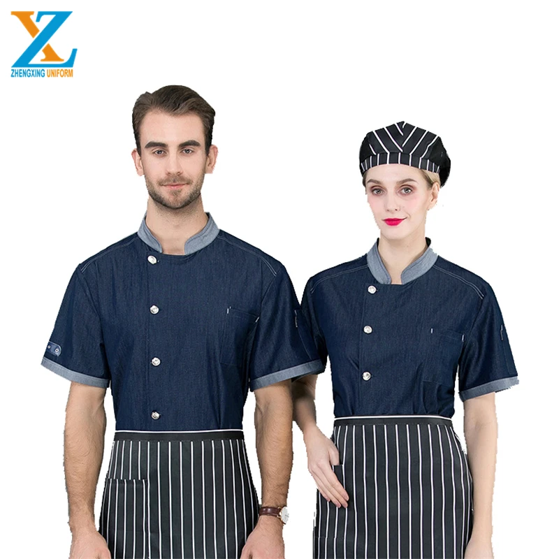 
Fashion latest 5 star best hotel uniform with apron and chef hat 
