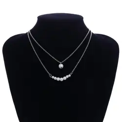 Simple and versatile Sexy Business pendant, pearl pendant, fringed multi Necklace