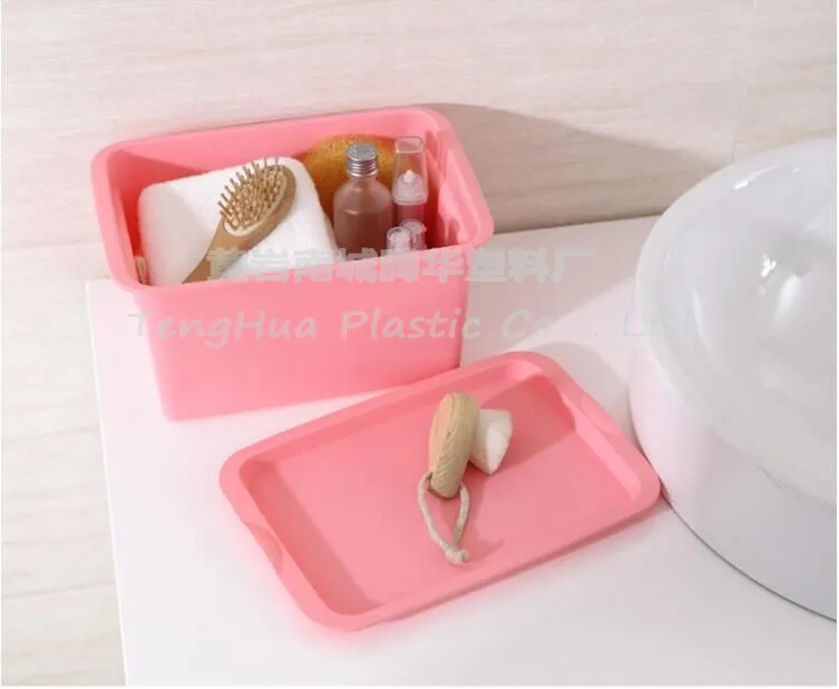 Hot product colorful toy storage plastic box with lid