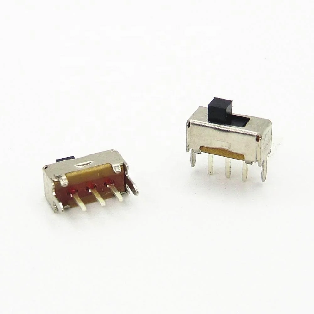 Vertical 50V DC Right Angle Miniature Sliding On Off Spdt Smt Type Slide Switch