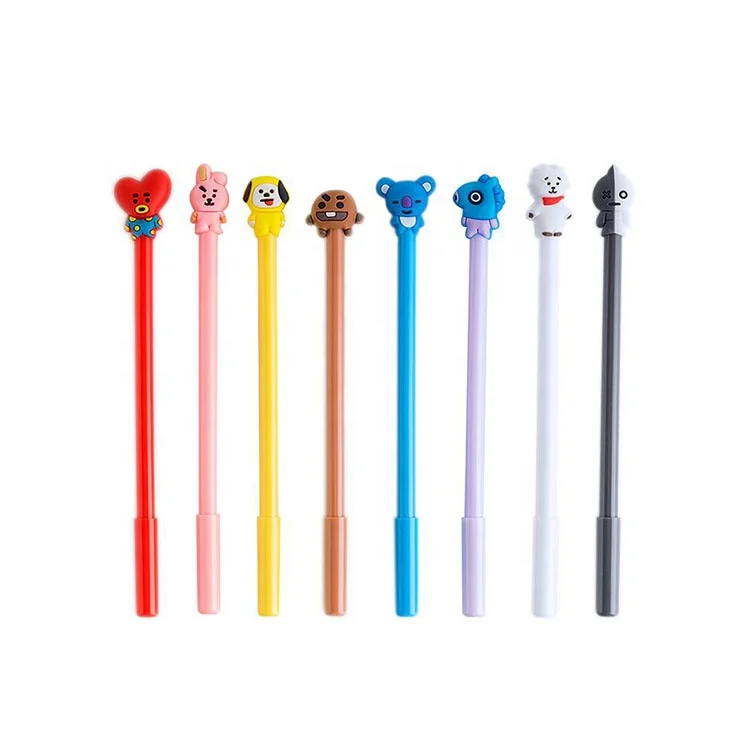 Оптовая продажа, креативная модная многоцветная рекламная пластиковая шариковая ручка в форме мультяшного героя для рекламы
