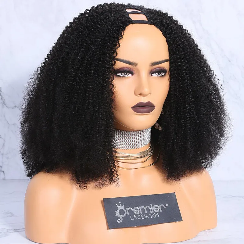 2019 new arrival Textured U-Part Wigs Afro Kinky Curly ( For 3c and 4a textures) indian remy hair with cheap price