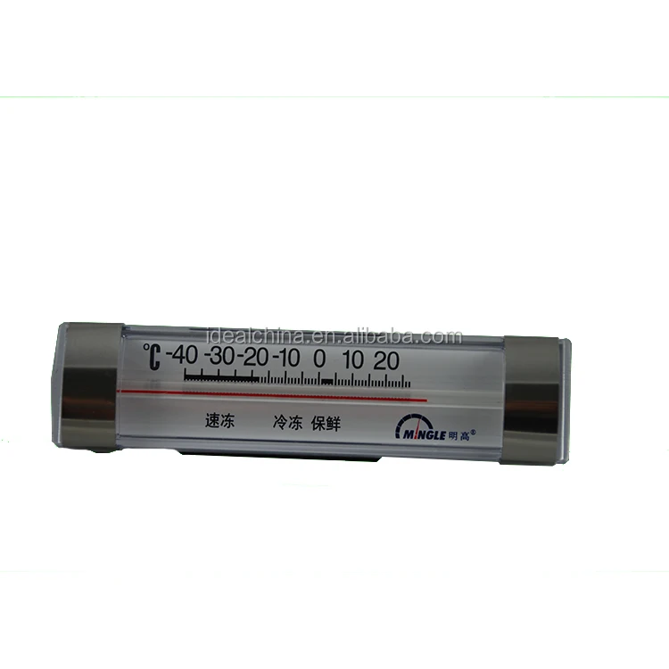 Horizontal metal case glass tube refrigerator refrigerator/freezer thermometer