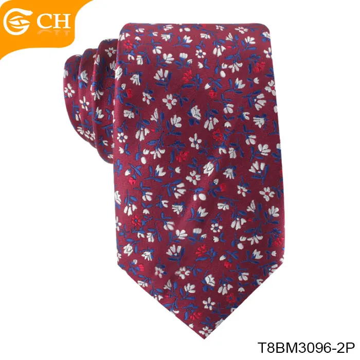 Новейшие популярные мужские галстуки из полиэстера и жаккарда с цветочным дизайном на заказ