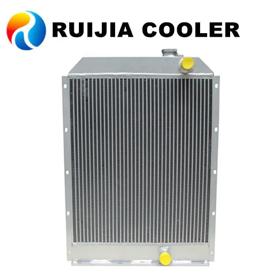 Aluminum heat exchanger plate finned radiator for liquid to air cooling