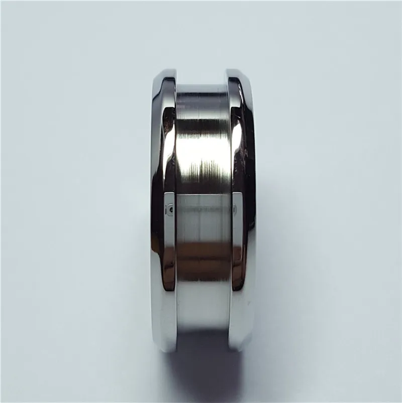 Cheap wholesale 1 channel 316L stainless steel blank ring for inlay 8MM