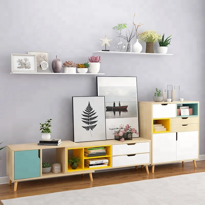 New Entertainment Wooden TV Cabinet Television Media Shelves Stand Shelf Set Display