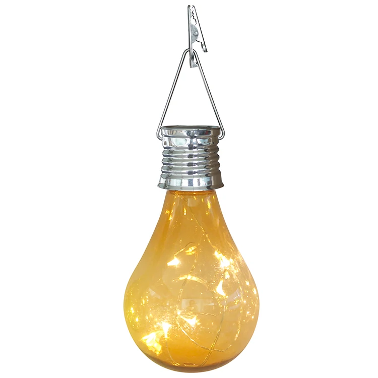 Solar Light Bulbs Outdoor Waterproof Garden Camping Hanging LED Light Lamp Bulb Globe for Home Yard
